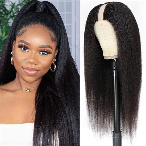 8" Black Kinky Wigs: Human Hair VS Synthetic