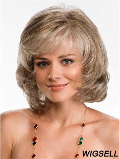 8" Hottest Short Blonde Wavy Synthetic Layered Lace Front Wigs 2025