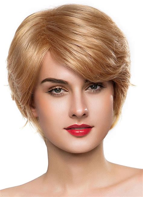 8" Short: The New Enchanting Capless Remy Human Hair Straight Wigs for Women