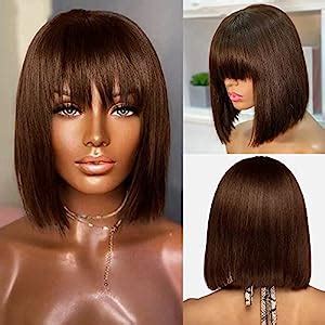 8" Short Straight Brown Wigs Lace: Premium vs. Bargain