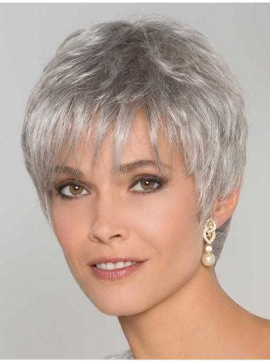 8" Synthetic Grey Mono Wigs: Timeless Elegance For 2025