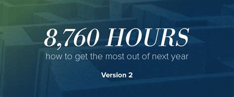 8,760 Hours: A Comprehensive Guide to Maximizing Your Time