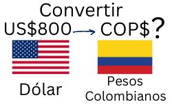 800 Dólares a Pesos Colombianos