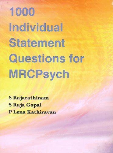 800 Individual Statement Questions for Mrcpsych Epub