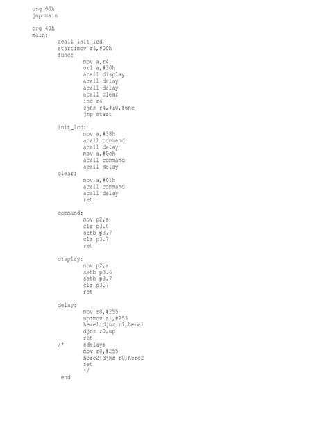 8051 asm code library PDF