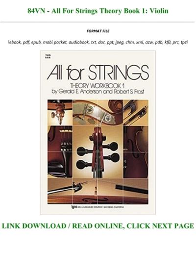 84VN All For Strings Theory Book 1 Violin PDF