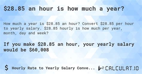 85 000 A Year Is How Much An Hour: Breaking Down The Math