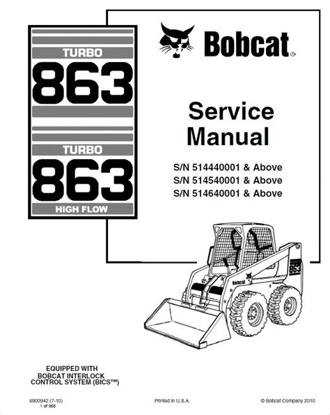 863 bobcat skid steer shop service repair manual pdf Reader