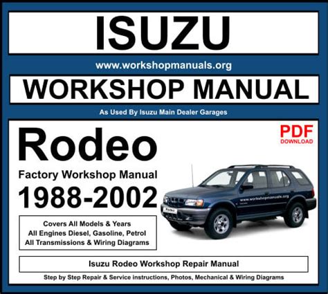88 rodeo 4ze1 workshop manual pdf Doc