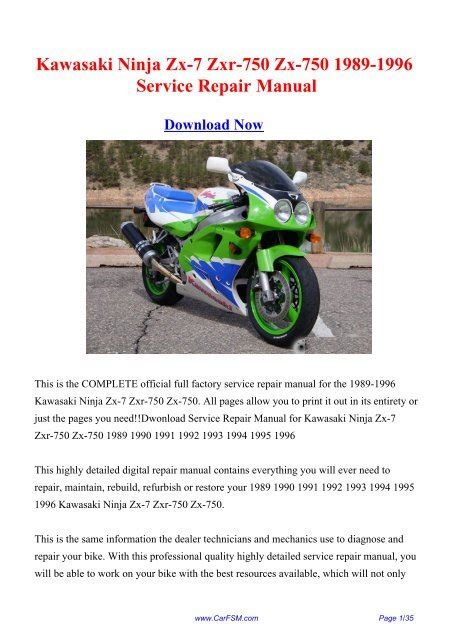 89 kawasaki zx7 manual pdf Reader