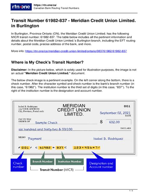 890727032: Unlocking Your Meridian Trust Routing Number