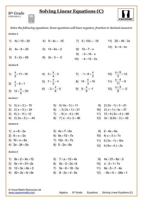 8th Grade Math Answers PDF