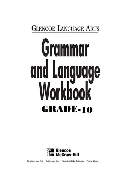 8th Grade Pearson English Workbook Answers PDF