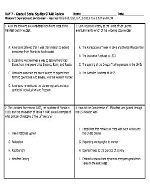 8th Grade Social Studies Answers Doc