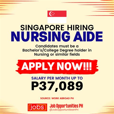 9,523 Nursing Aide Openings for Foreigners in Singapore by 2025