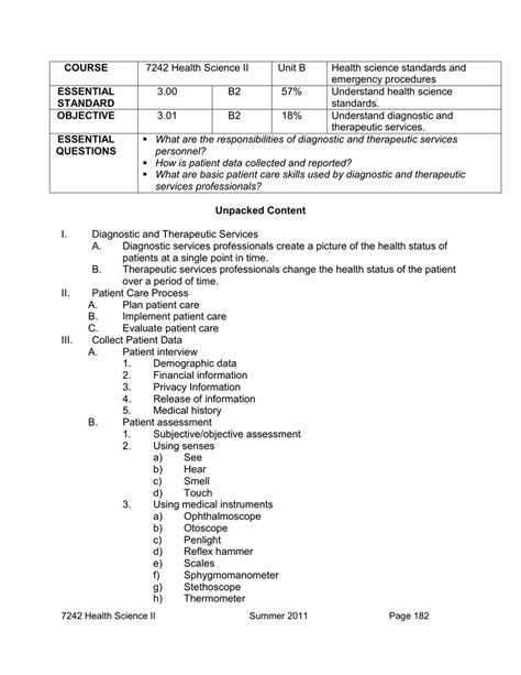 9 12 Health Science 7242 Test Answers Epub