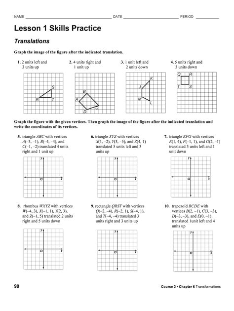 9 2 Skills Practice Translations Answers PDF