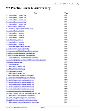 9 7 practice form g answer key Kindle Editon