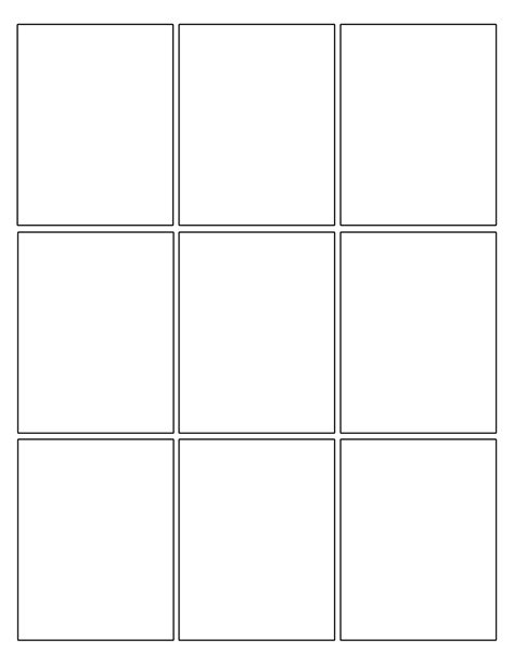 9 Panel Comic Template