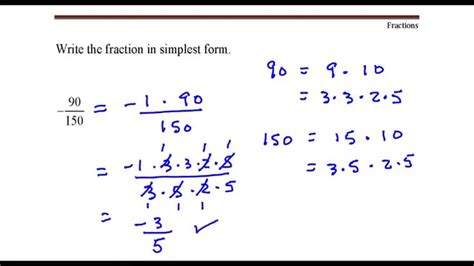 90 as fraction