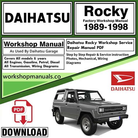 90 daihatsu rocky repair manual PDF