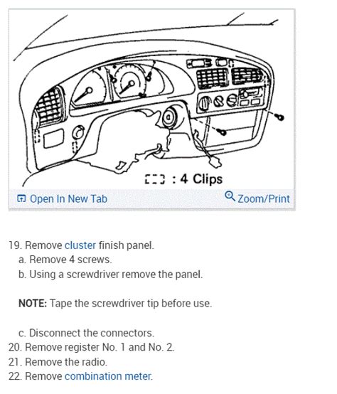 92 camry dashboard removal Doc
