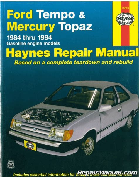 92 tempo repair manual PDF