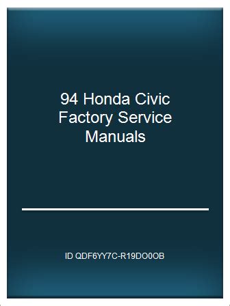 94 honda civic factory repair manual PDF