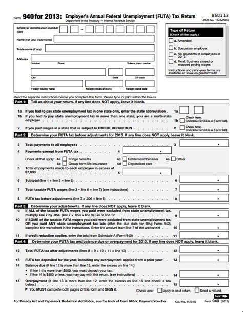 940 form for 2013 Ebook Epub