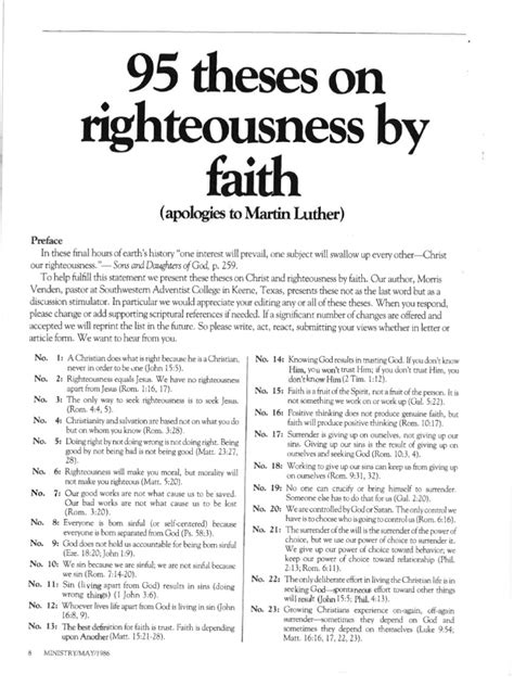 95 theses on righteousness by faith with study guide PDF