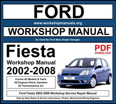 96 ford fiesta workshop manual PDF