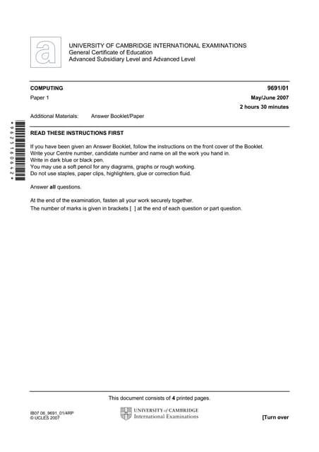 9691 computing free exam papers Doc