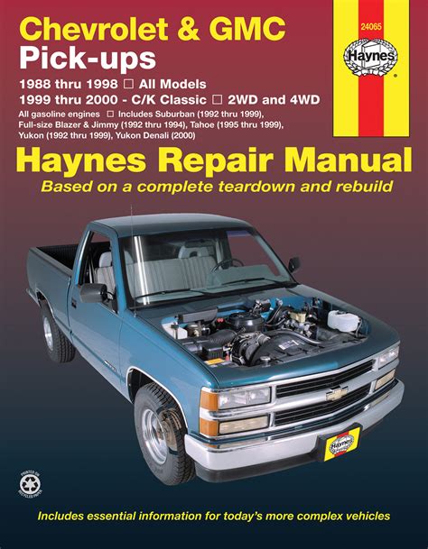 97 Chevy Silverado K1500 Truck Repair Manual PDF Epub