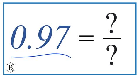 97 as a fraction