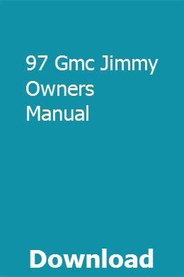 97 gmc jimmy owners manual Doc