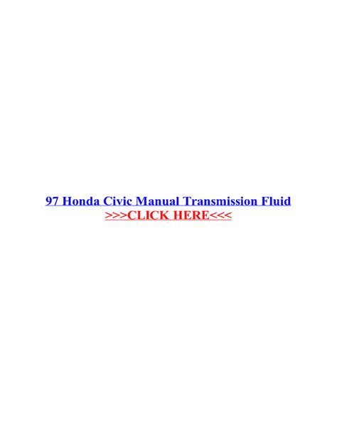 97 honda civic manual transmission fluid Doc