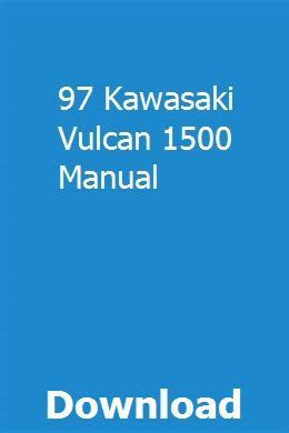 97 kawasaki vulcan 1500 manual Kindle Editon