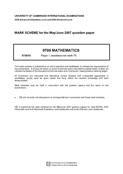 9709 s07 ms 1 papers xtremepapers Doc