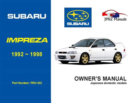 98 impreza owners manual Epub