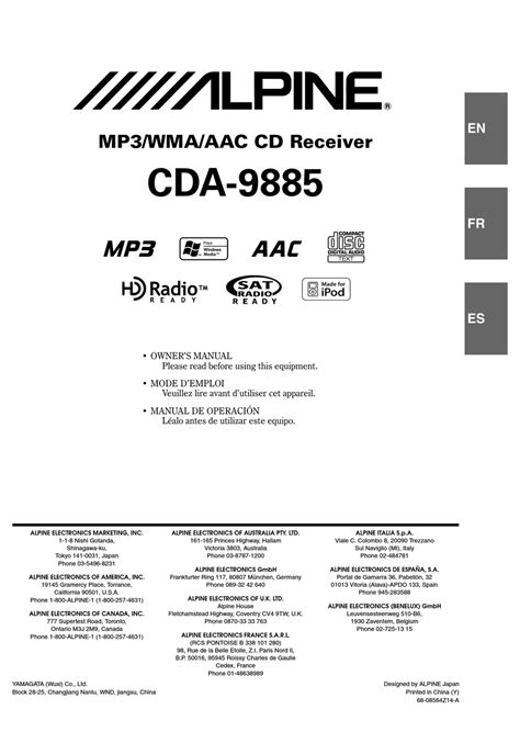 9885 alpine manual guide Reader