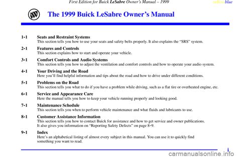 99 lesabre owners manual Kindle Editon
