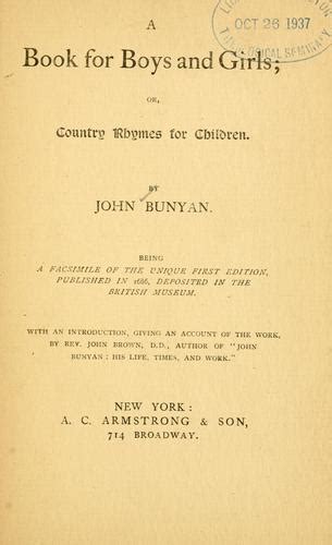 A Book for Boys and Girls or Country Rhymes For Children Edited By E S Buchanan Doc
