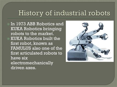 A Brief History of Industrial Robots