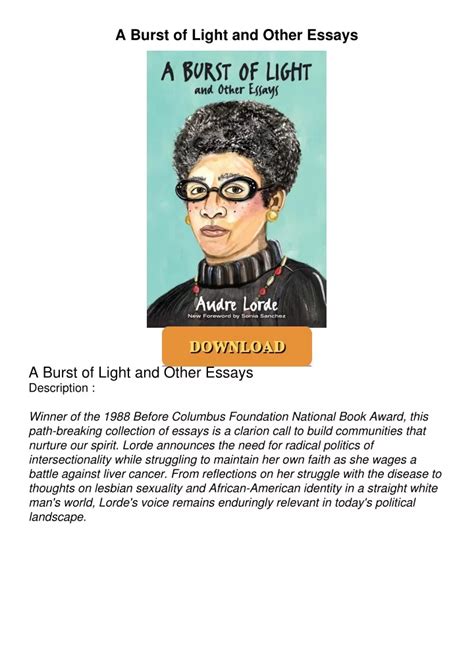 A Burst of Light and Other Essays Kindle Editon