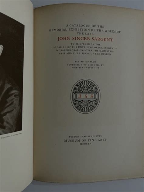 A Catalogue Of The Memorial Exhibition Of The Works Of The Late John Singer Sargent