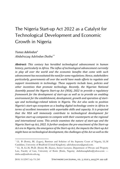 A Catalyst for Economic Growth and Technological Advancements
