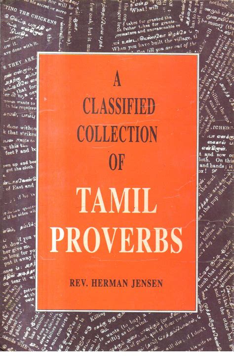A Classified Collection of Tamil Proverbs (Bilingual) Reprint Madras 1897 Edition Doc