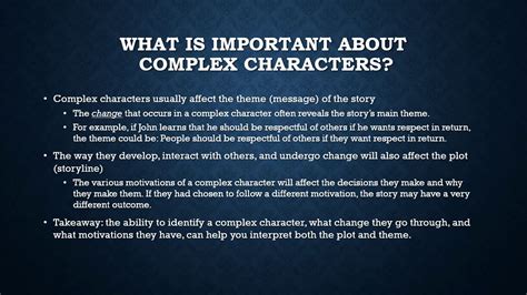 A Comprehensive Analysis of the Complex Character