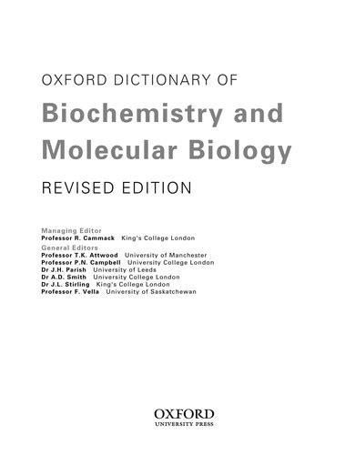 A Comprehensive Dictionary of Bio-Chemistry PDF