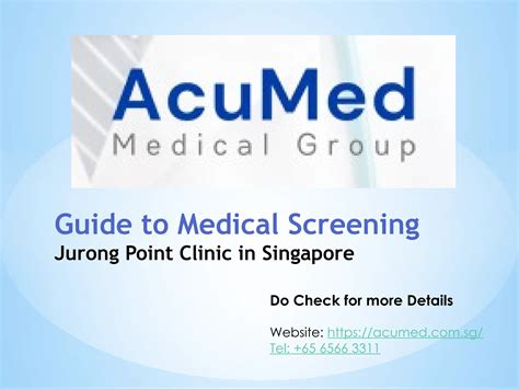 A Comprehensive Guide to Acumed Medical Taman Jurong: A Leading Healthcare Provider in Singapore